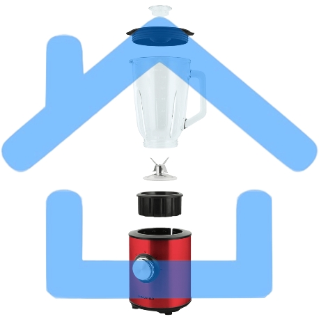 Блендер стационарный Maunfeld MBL.1000CH вишневый, 1000 Вт-5