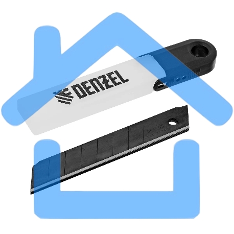 Лезвия Denzel 18 мм, сталь SK4 - 0,5 мм, супер острые, 5 штук