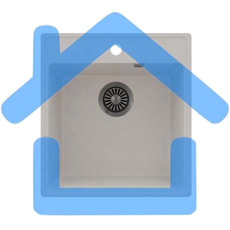 Кухонная мойка Maunfeld Perla 460 MFQS-460W кремовый