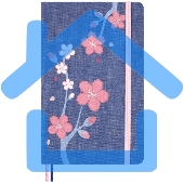 Блокнот Moleskine LIMITED EDITION SAKURA LESU08QP060 Large 130х210мм, обложка текстиль, 176 страниц, линейка, синий, 2025