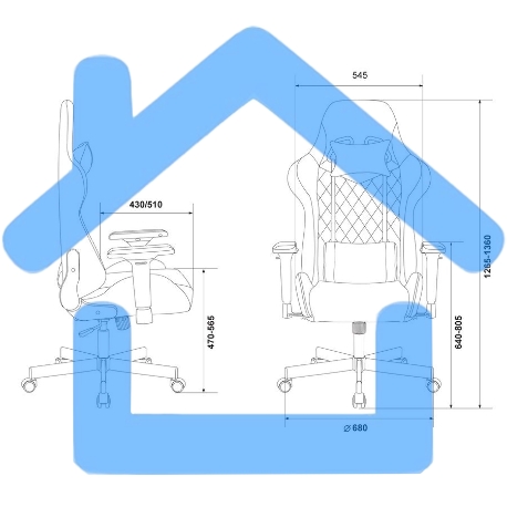 Кресло игровое Бюрократ VIKING 7 KNIGHT B FABRIC черный текстиль/эко.кожа крестовина металл/пластик-58
