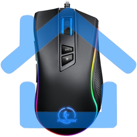 Мышь проводная Jet.A Panteon PS88 черный, 6200 dpi, USB, кнопки - 9-5