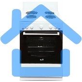 Плита электрическая Cezaris ПЭ Н Д 3000-02 белый, конфорок 4 электрических, духовка 58 л, 60 см x 85 см x 60 см