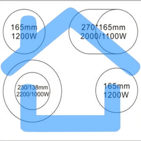 Встраиваемая электрическая панель Weissgauff 60 см, стеклокерамика Vitro Ceramic Glass, черная-1