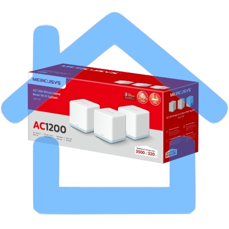 Система MESH AC1200 Whole Home Mesh Wi-Fi System, 2 Internal Antennas, 2 Gb ports (WAN/LAN)-12