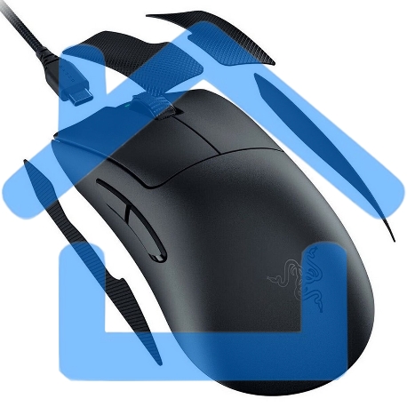 Мышь беспроводная/проводная Razer DeathAdder V3 Pro черный, 30000 dpi, радиоканал, USB, кнопки - 6-3