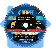 Пильный диск по дереву Denzel ф180 х 20 мм, 54зубьев 733297