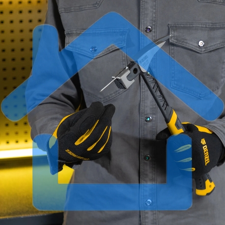 Молоток кровельщика Denzel 600 г, цельнокованый, боек с магнитом, двухкомп. обрезин. рук-ка-6