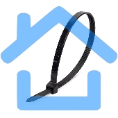 Нейлоновые стяжки FORTISFLEX КСС 3х150 черный 100 штук 49408