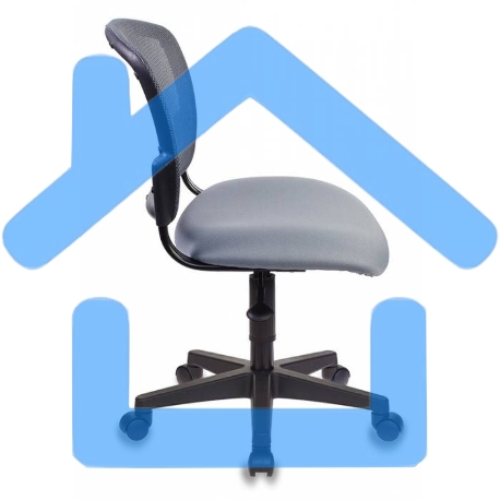 Кресло компьютерное Бюрократ CH-296/DG/15-48 темно-серый, сиденье серый 15-48, спинка сетка-11