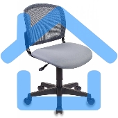 Кресло компьютерное Бюрократ CH-296/DG/15-48 темно-серый, сиденье серый 15-48, спинка сетка