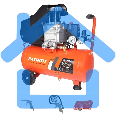 Компрессор поршневой Patriot Optima Euro 24-240K2 масляный 240л/мин 24л 1500Вт оранжевый/черный-10