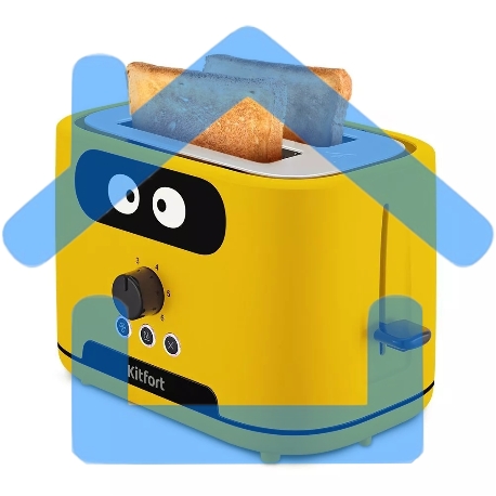 Тостер Kitfort КТ-4093-1 870Вт желтый