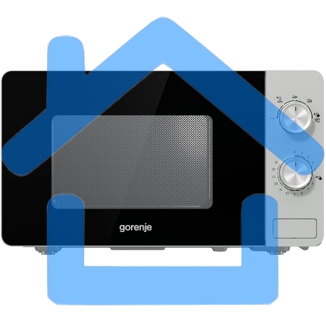 Микроволновая печь Gorenje MO20E1S серебристый, 20 л, 800 Вт, переключатели - поворотный механизм-1