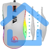 Мышь проводная Jet.A Panteon PS88 белый, 6200 dpi, USB, кнопки - 9
