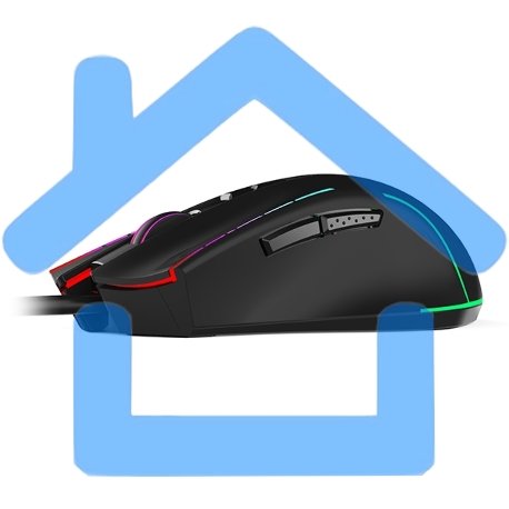 Мышь проводная Qumo Medusa M81 черный, 3200 dpi, USB, кнопки - 7-1