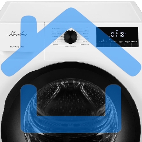 Сушильная машина MONSHER MDM 660 Blanc белый, 9 кг, сушка - тепловой насос, программ - 15, 60 x 85 x 68.5 см-1