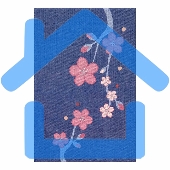 Блокнот Moleskine LIMITED EDITION SAKURA LESU08QP060BOX Large 130х210мм, обложка текстиль, 176 страниц, линейка, твердая обложка, подарочная коробка, синий, 2025