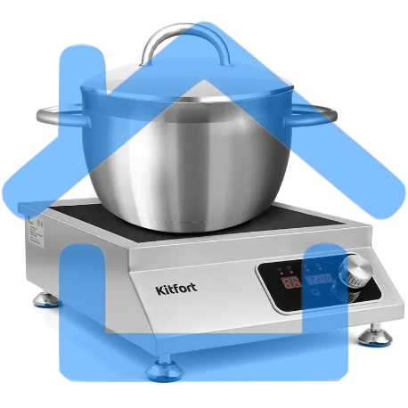 Плита Индукционная Kitfort КТ-143 серебристый/черный стеклокерамика (настольная)-2