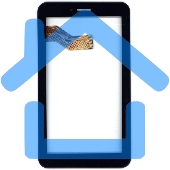 Сенсорное стекло (тачскрин) для Irbis TS90. черное с рамкой