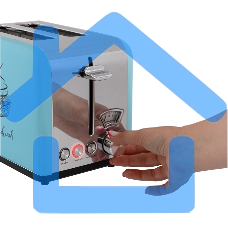 Тостер VLK Palermo 100, мощность 900 Вт, голубой, 5 регулировок поджаривания