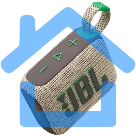 Портативная колонка JBL Go 4 бежевый/зеленый 4.2W 1.0 BT 850mAh (JBLGO4SAND)-1