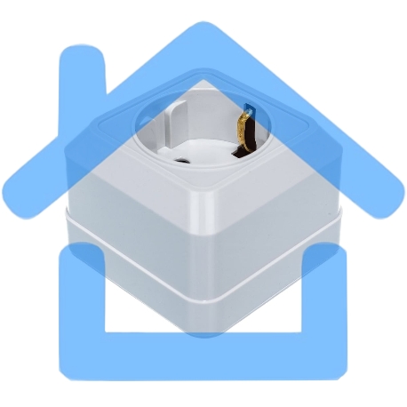 Розетка 1-м BOLLETO с заземл. накл. 7028 бел. ASD / IN HOME 4680005959792-1