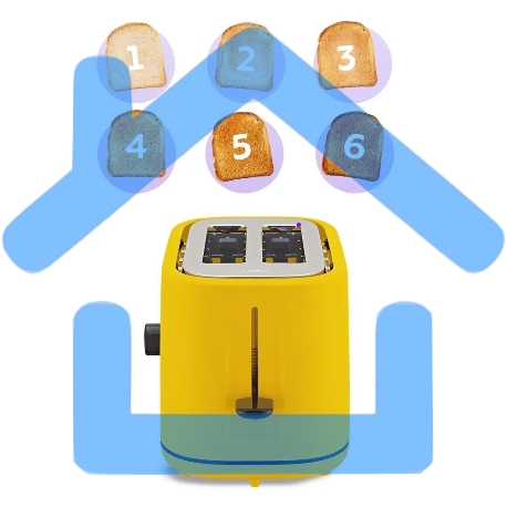 Тостер Kitfort КТ-4093-1 870Вт желтый-7