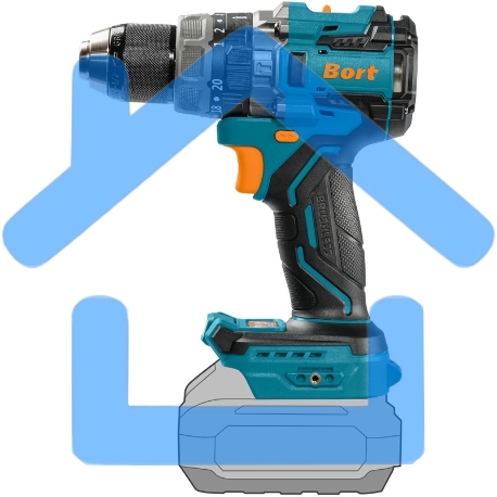 Дрель-шуруповерт Bort BAB-21X, Аккумуляторная, 18В, Без АКБ и ЗУ, Ударная-5