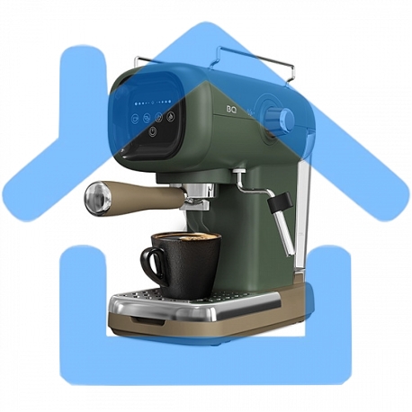 Кофеварка эспрессо BQ CM2005 зеленый, исп. кофе - молотый, 0.6 л, 1100 Вт, 20 Бар.