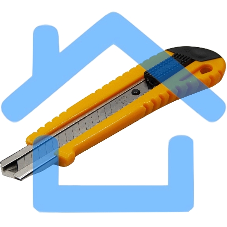 Нож канцелярский Silwerhof Daily шир.лез.18мм фиксатор усиленный пластик ассорти блистер-2