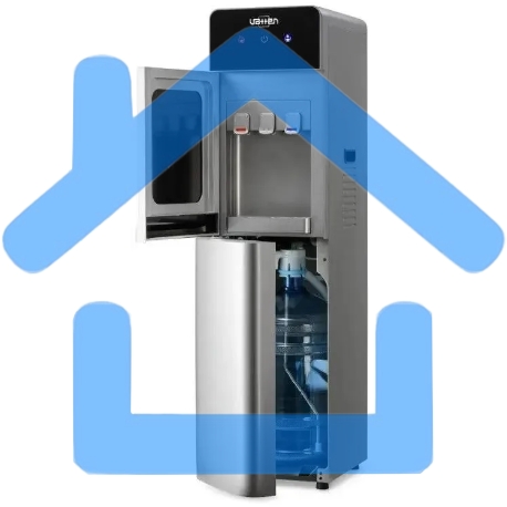 Кулер Vatten L09SE напольный электронный серебристый-3