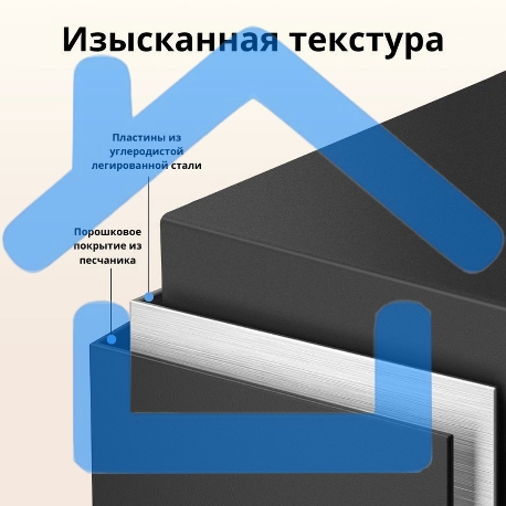 Сейф Deli ET535 350x 500x 330 мм, кодовый электронный/ ключевой, черный-8