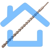 Бур по бетону Denzel двойная спираль, Cobalt W-tip, 20x460 мм, SDS PLUS