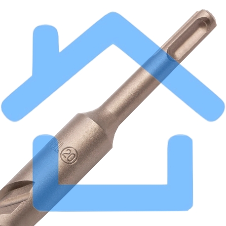 Бур по бетону Denzel двойная спираль, Cobalt W-tip, 20x460 мм, SDS PLUS-4