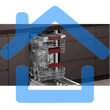 Встраиваемая посудомоечная машина NEFF S855EMX16E, серебристый, 44.8 см, 10 компл., 44 дБ, класс A-2
