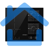 Комбинированная варочная поверхность Kuppersberg/ Комбинированная варочная поверхность Kuppersberg, индукция/газ, High-Tech, 59 см, 9 уровней мощности, блокировка управления, автоматическое отключение, таймер, Booster, слайдерное/механическое управление, 