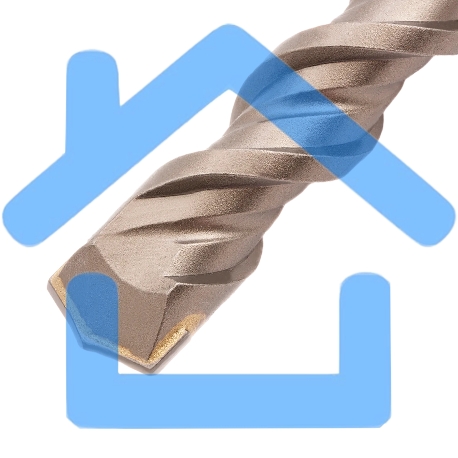 Бур по бетону Denzel двойная спираль, Cobalt W-tip, 20x460 мм, SDS PLUS-6