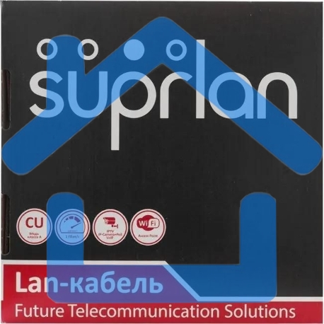 Кабель информационный Suprlan Premium 01-0307-1, кат.5E U/UTP 4 пары 24AWG LSZH, универсальный, 305м, серый-1