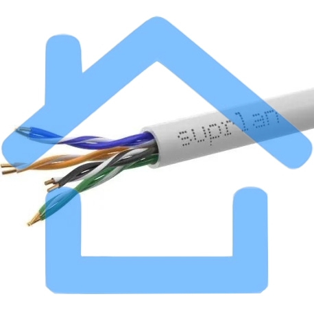 Кабель информационный Suprlan Premium 01-0307-1, кат.5E U/UTP 4 пары 24AWG LSZH, универсальный, 305м, серый