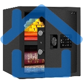 Сейф Deli ET533 360x 330x 330 мм, кодовый электронный/ключевой, черный