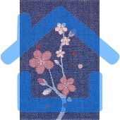 Блокнот Moleskine LIMITED EDITION SAKURA LESU08QP062BOX 130х210мм, обложка текстиль, 176 страниц, нелинованный, подарочная коробка, синий, 2025