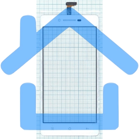 Сенсорное стекло (тачскрин) для OPPO R1, белое