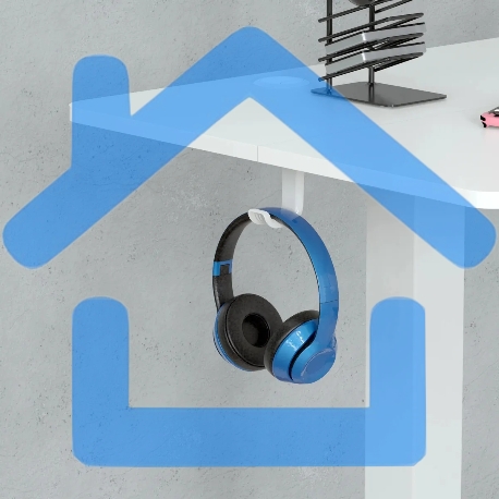 Стол для компьютера Cactus CS-EDL-WWT столешница ДСП, белый каркас белый-3