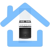 Плита комбинированная Gefest ПГЭ 5101-02 белый, конфорок 4 газовых, духовка 55 л, 50 см x 85 см x 58.5 см