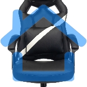 Кресло игровое Zombie DRIVER черный/белый, искусственная кожа, с подголов. крестовина пластик