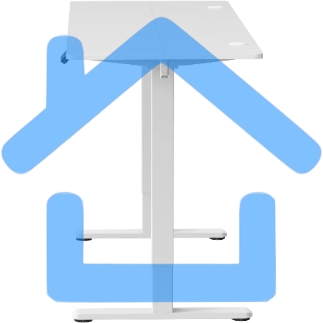 Стол для компьютера Cactus CS-EDL-WWT столешница ДСП, белый каркас белый-5