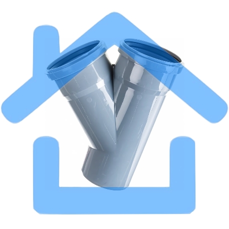 Тройник канализационный (полипропилен) 110x110/45град.