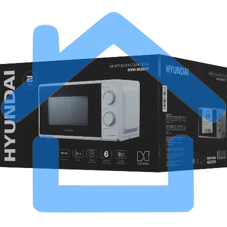 Микроволновая печь Hyundai HYM-M2097 белый, 20 л, 700 Вт, переключатели - поворотный механизм-3