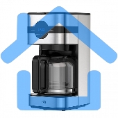 Кофеварка капельная BQ CM2002 стальной/черный, исп. кофе - молотый, 1.5 л, 900 Вт.